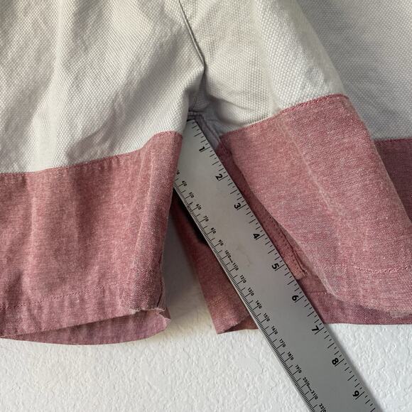 Rip Curl Men's Shorts Volley Fit Size 34 Blue Red Gray Striped Surf Wear Board - Picture 7 of 16